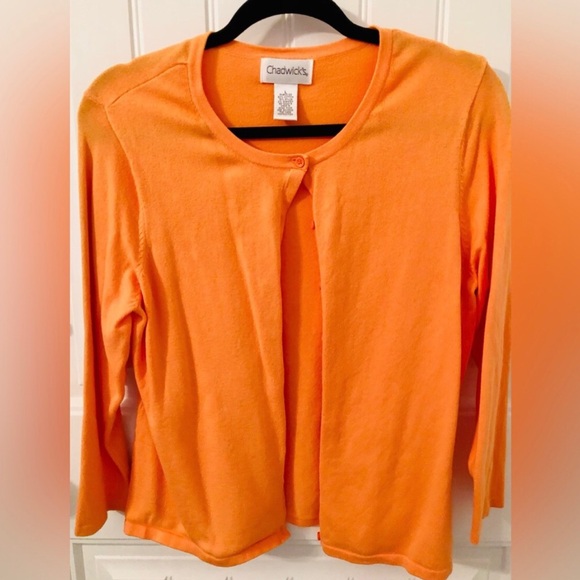 Rainbow of beautiful Cardigans! Set of 4: yellow, orange, bright pink, pale pink - Picture 6 of 13